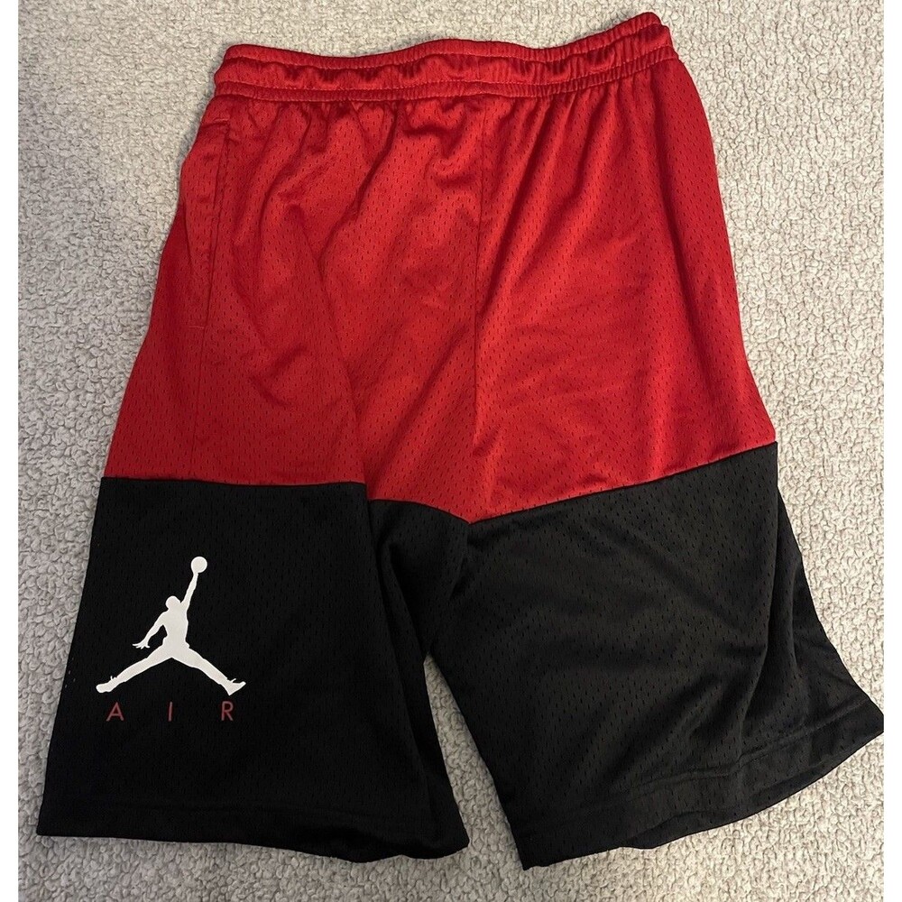 Air Jordan Youth Boys X Large Red + Black Athletic Basketball Shorts